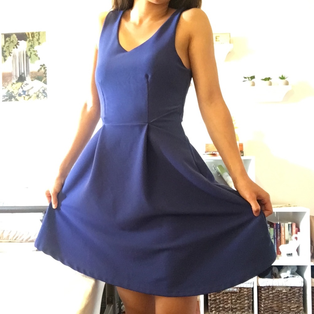 Royal Blue Formal Skater Dress